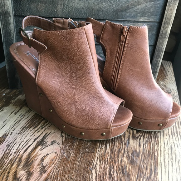 Chinese Laundry Shoes - Chinese Laundry Wedge Peep Toe Booties